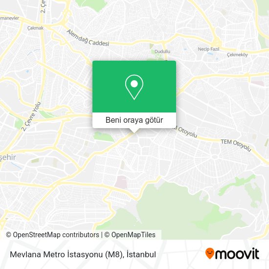 Mevlana Metro İstasyonu (M8) harita