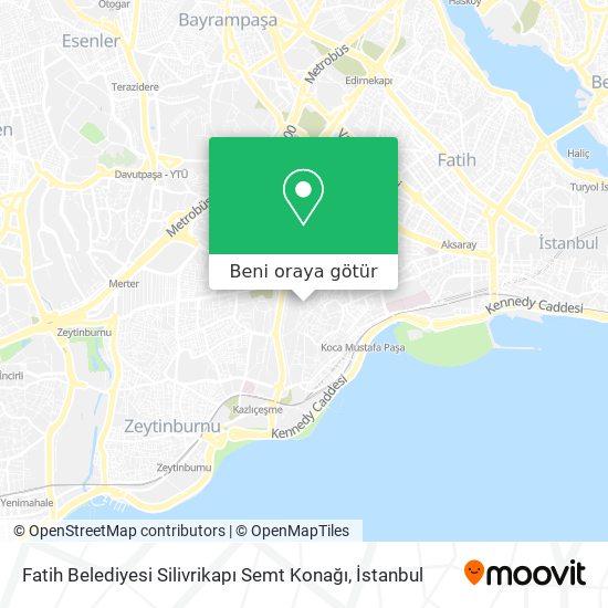 Fatih Belediyesi Silivrikapı Semt Konağı harita