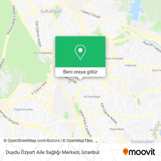 Duydu Özyurt Aile Sağlığı Merkezi harita