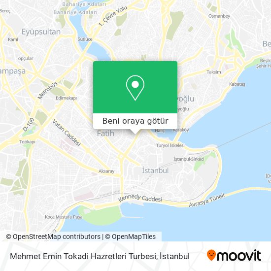 Mehmet Emin Tokadi Hazretleri Turbesi harita