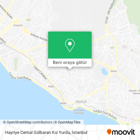 Hayriye Cemal Gülbaran Kız Yurdu harita