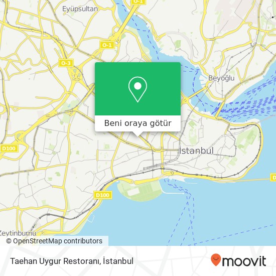 Taehan Uygur Restoranı harita