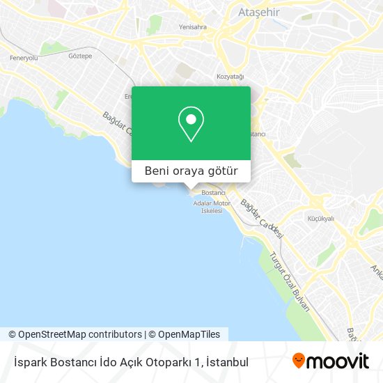 İspark Bostancı İdo Açık Otoparkı 1 harita