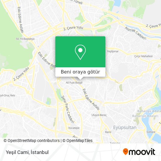Yeşil Cami harita