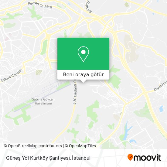 Güneş Yol Kurtköy Şantiyesi harita