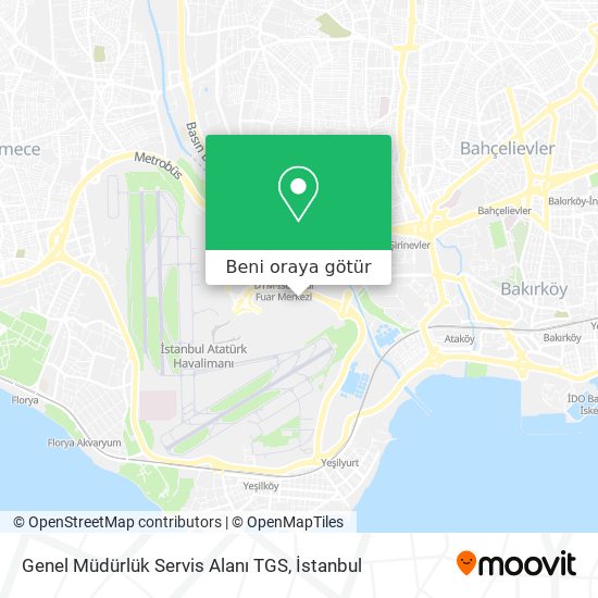 Genel Müdürlük Servis Alanı TGS harita