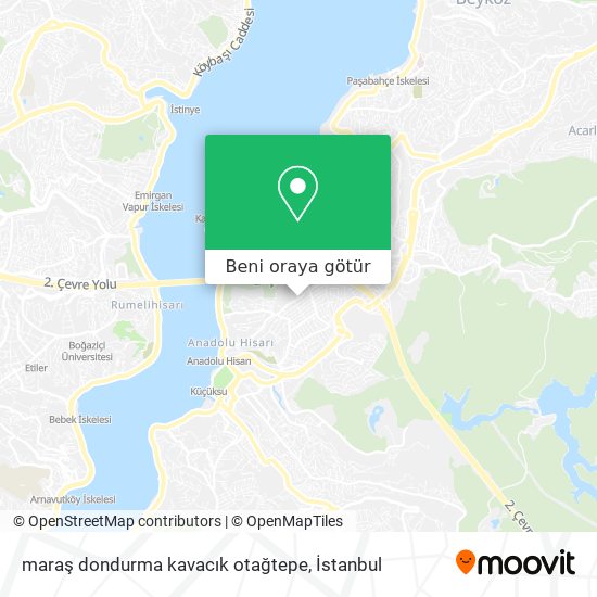 maraş dondurma kavacık otağtepe harita
