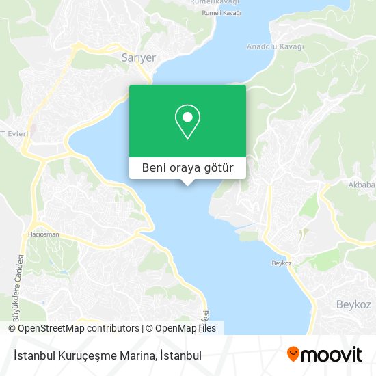 İstanbul Kuruçeşme Marina harita