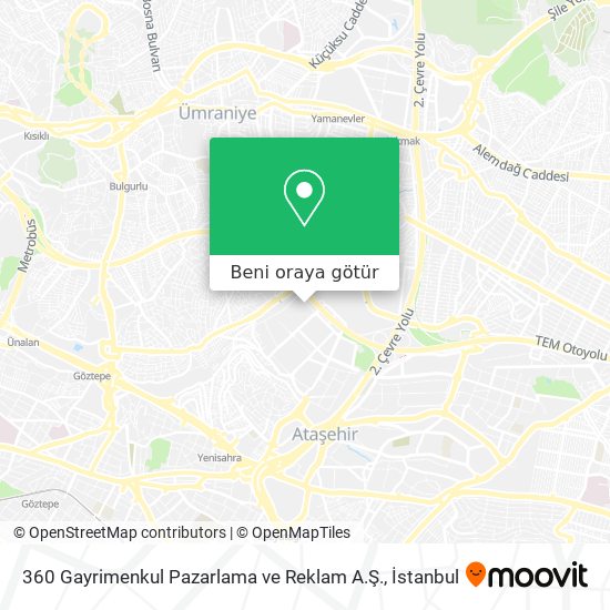 360 Gayrimenkul Pazarlama ve Reklam A.Ş. harita
