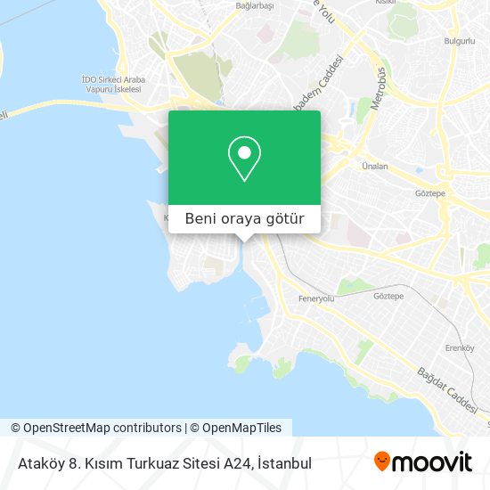 Ataköy 8. Kısım Turkuaz Sitesi A24 harita
