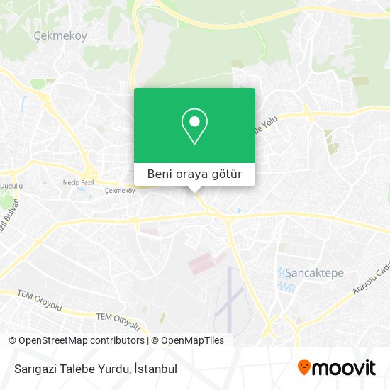 Sarıgazi Talebe Yurdu harita