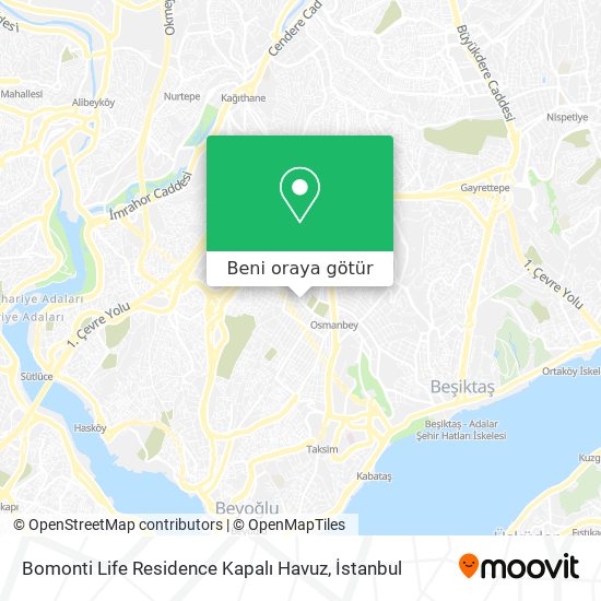 Bomonti Life Residence Kapalı Havuz harita