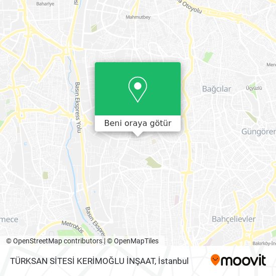 TÜRKSAN SİTESİ KERİMOĞLU İNŞAAT harita