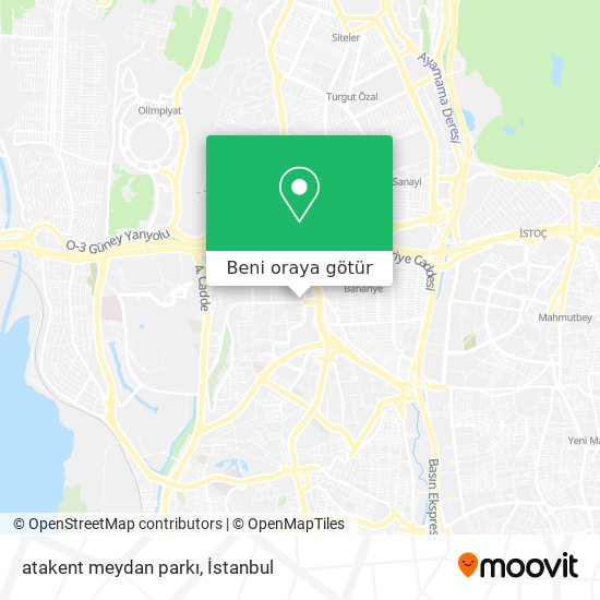 atakent meydan parkı harita