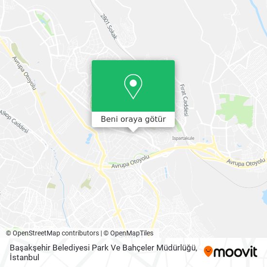 Başakşehir Belediyesi Park Ve Bahçeler Müdürlüğü harita