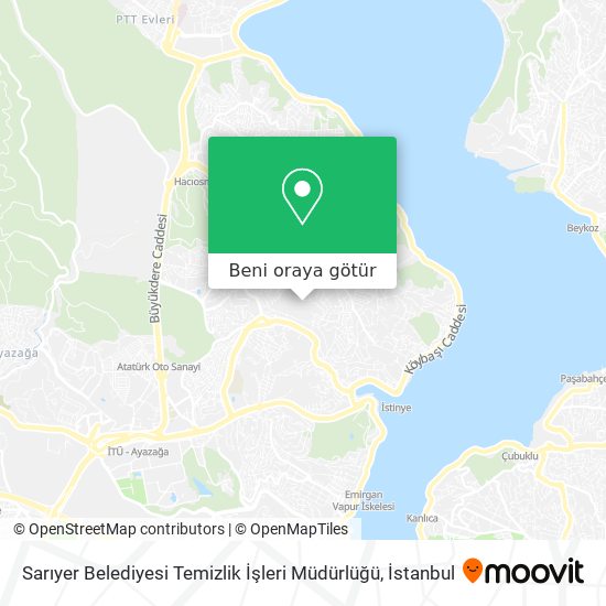 Sarıyer Belediyesi Temizlik İşleri Müdürlüğü harita