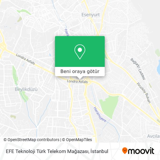 EFE Teknoloji Türk Telekom Mağazası harita