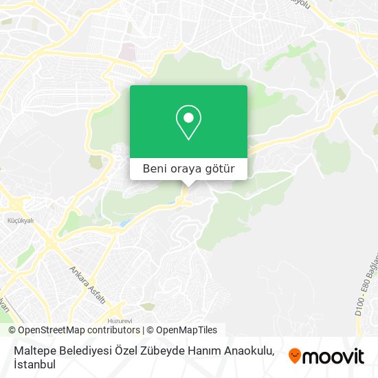 Maltepe Belediyesi Özel Zübeyde Hanım Anaokulu harita