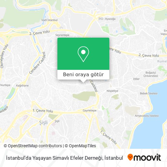 İstanbul'da Yaşayan Simavlı Efeler Derneği harita