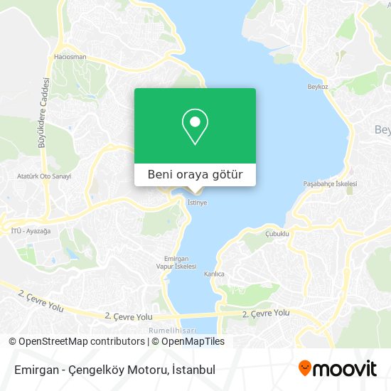 Emirgan - Çengelköy Motoru harita