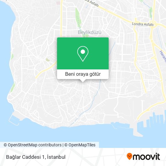 Bağlar Caddesi 1 harita