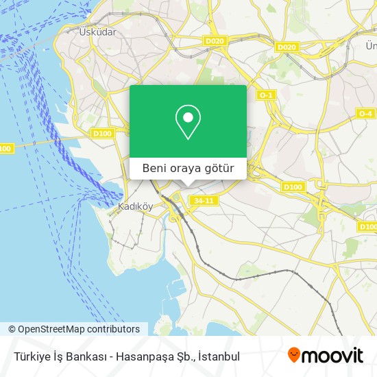 Türkiye İş Bankası - Hasanpaşa Şb. harita
