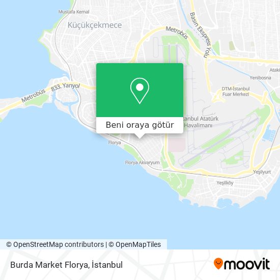 Burda Market Florya harita