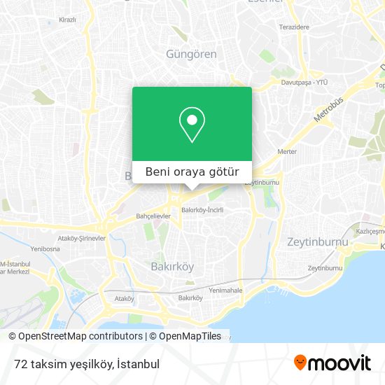 72 taksim yeşilköy harita