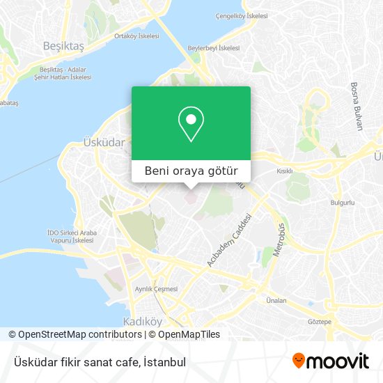 Üsküdar fikir sanat cafe harita