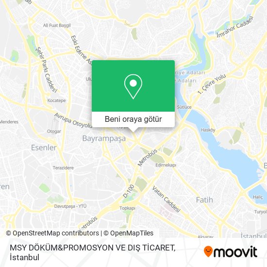 MSY DÖKÜM&PROMOSYON VE DIŞ TİCARET harita