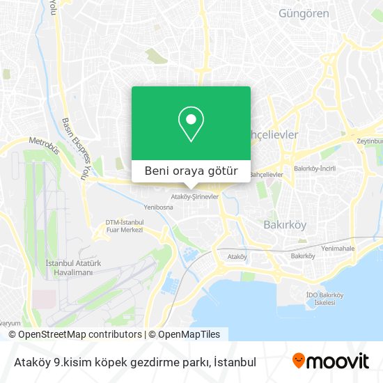 Ataköy 9.kisim  köpek gezdirme parkı harita