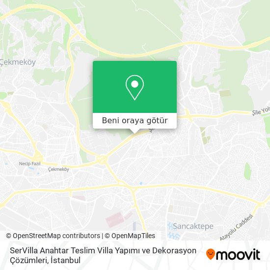 SerVilla Anahtar Teslim Villa Yapımı ve Dekorasyon Çözümleri harita