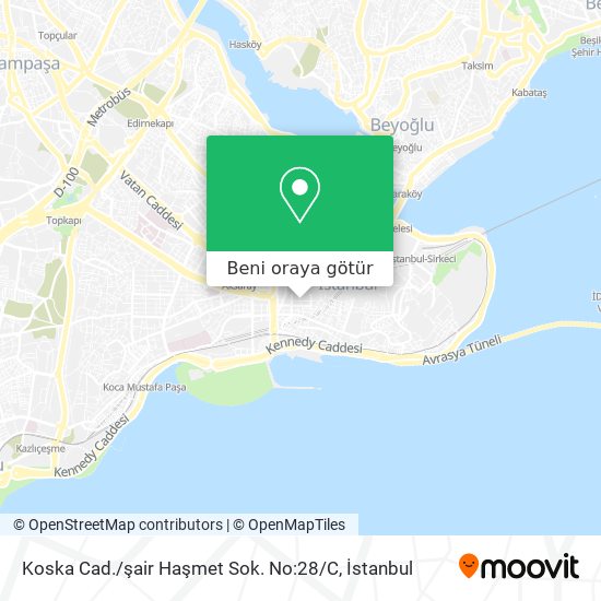 Koska Cad. / şair Haşmet Sok. No:28 / C harita