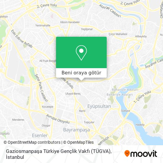 Gaziosmanpaşa Türkiye Gençlik Vakfı  (TÜGVA) harita