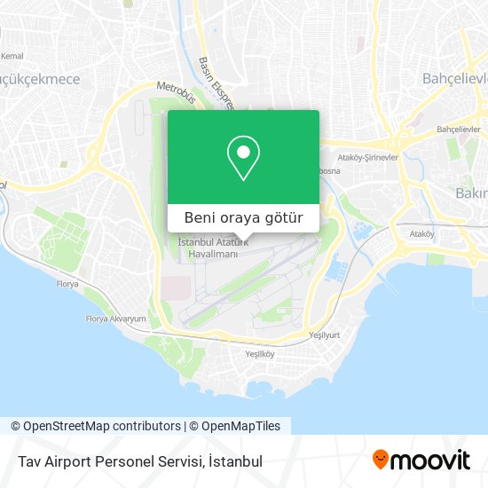 Tav Airport Personel Servisi harita