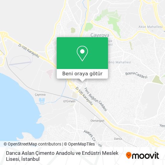Darıca Aslan Çimento Anadolu ve Endüstri Meslek Lisesi harita