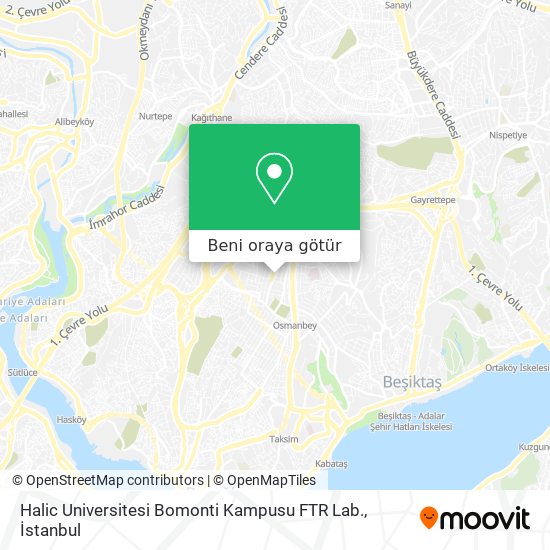 Halic Universitesi Bomonti Kampusu FTR Lab. harita