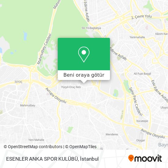 ESENLER ANKA SPOR KULÜBÜ harita