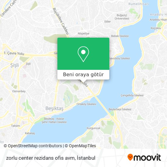 zorlu center rezidans ofis avm harita
