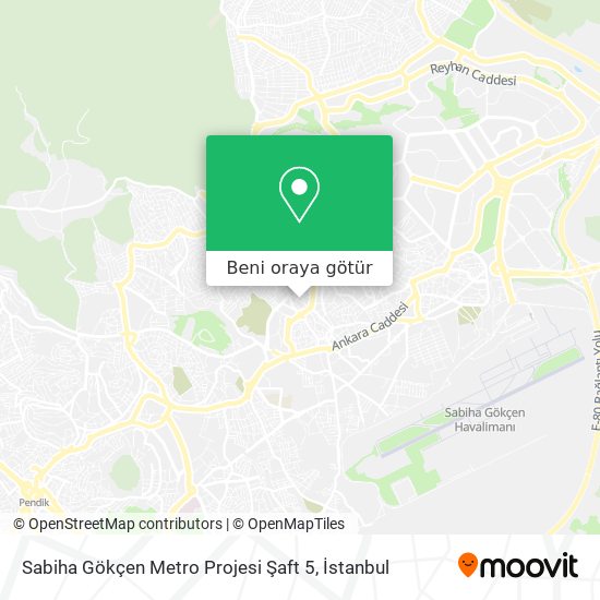 Sabiha Gökçen Metro Projesi Şaft 5 harita