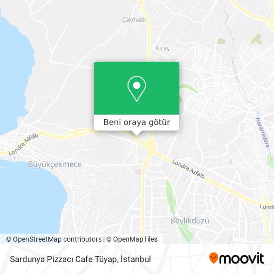 Sardunya Pizzacı Cafe Tüyap harita