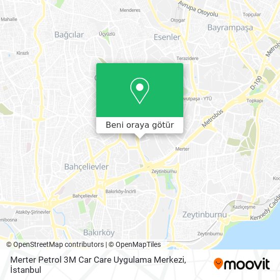 Merter Petrol 3M Car Care Uygulama Merkezi harita