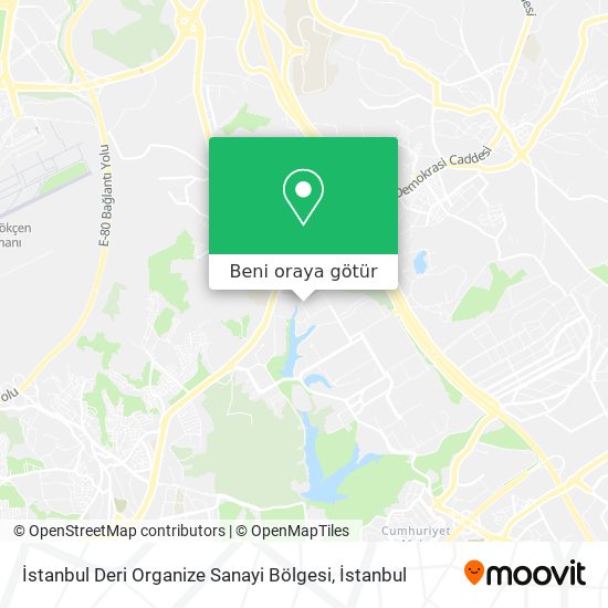 İstanbul Deri Organize Sanayi Bölgesi harita