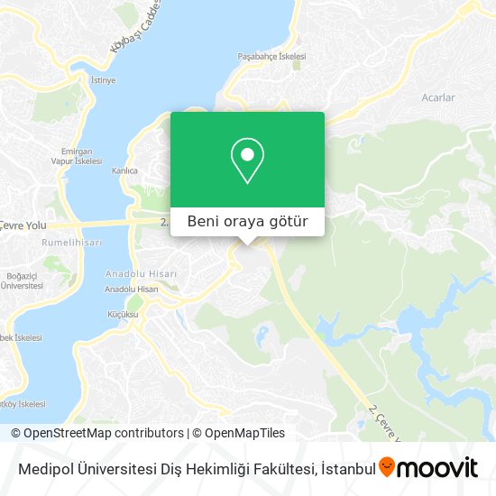 Medipol Üniversitesi Diş Hekimliği Fakültesi harita