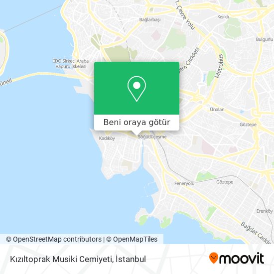 Kızıltoprak Musiki Cemiyeti harita