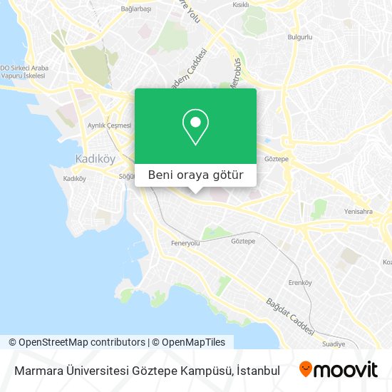 Marmara Üniversitesi Göztepe Kampüsü harita