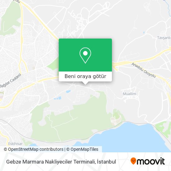 Gebze Marmara Nakliyeciler Terminali harita