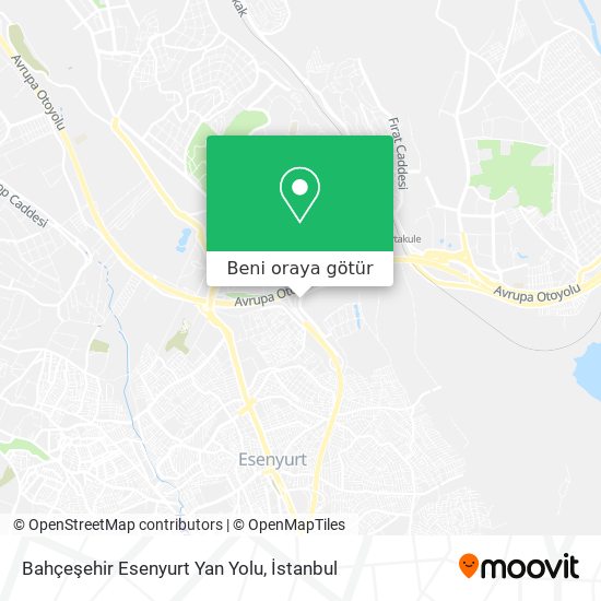 Bahçeşehir Esenyurt Yan Yolu harita