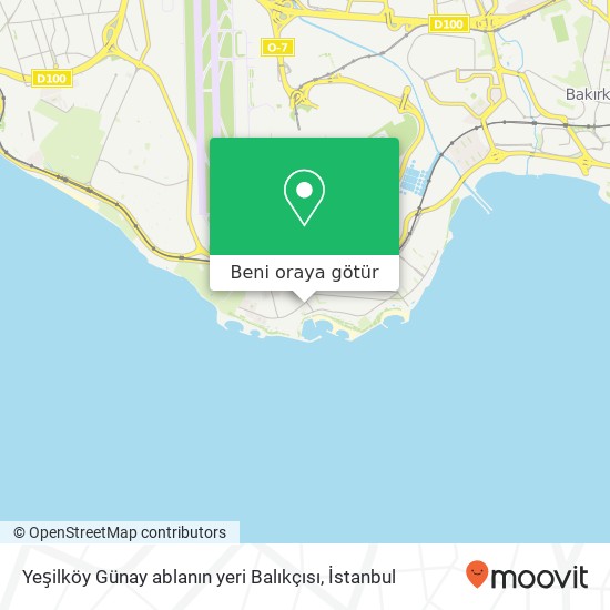 Yeşilköy Günay ablanın yeri Balıkçısı harita