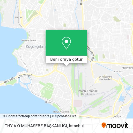 THY A.O MUHASEBE BAŞKANLIĞI harita